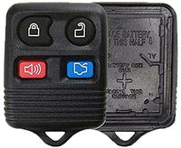 KeylessOption Just the Case Keyless Entry Remote Car Key Fob Shell Replacement - Black