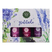 Woolzies 100% Pure & Natural Undiluted Gratitude Essential Oil Set | Highest Quality Aromatherapy Therapeutic Grade | Joy Blend, Lavender & Rose Oil | Popular for Relaxing Skin Healing Diffuse/Skin