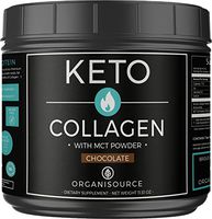 Keto Collagen Protein with MCT Oil Powder by Organisource | Chocolate Drink Mix | Pure High Quality Grass-Fed Peptides, All Natural Low-Carb Complex | Fortifies Ketosis, Ketogenic Diets | 20 Servings