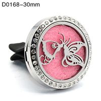 Alonea Stainless Car Air Auto Vent Freshener Essential Oil Diffuser Gift Locket Decor (J)