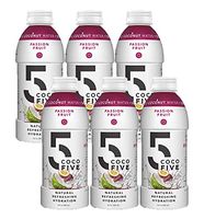COCO5 Clean Sports Hydration Passion Fruit Flavor | 100% Natural | 50% Less Sugar | Nothing Artificial | Non-GMO | Gluten Free | Developed by Pro Trainers for Pro Athletes | 16.9 OZ (Pack - 6)
