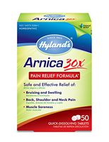 Arnica Montana 30x Tablets by Hyland's, Natural Relief of Bruises, Swelling and Muscle Soreness, 50 Count