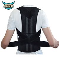 ZSZBACE Posture Corrector Back Support Shoulder Brace Belt for Men Women Adjustable 5 Size (S:Waist Length fits 27.5-33.4", Black)