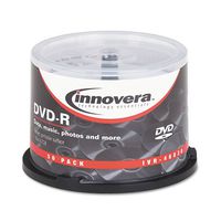 Innovera : DVD-R Discs, 4.7GB, 16x, Spindle, White, 50/Pack -:- Sold as 2 Packs of - 50 - / - Total of 100 Each