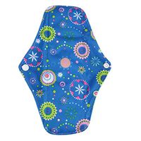 Reusable Menstrual Pads, Bestpriceam S/M/L Random Pattern Reusable Bamboo Cloth Washable Menstrual Pad Mama Sanitary (M, Light Blue)