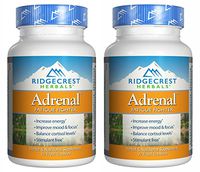 RidgeCrest Herbals Adrenal Fatigue Fighter, Adaptogen Stress Support, 60 Vegetarian Capsules (2 Pack)