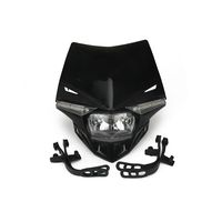 JFG RACING S2 12V 35W Universal Motorcycle Headlight Head Lamp Led Lights For For Honda Kawasaki Suzukki Yamaha Dirt Pit Bike ATV - Black