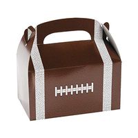 Fun Express - Football Treat Boxes for Birthday - Party Supplies - Containers & Boxes - Paper Boxes - Birthday - 12 Pieces