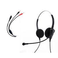 Analog PC Headset - Durable Economic Binaural Headset Connecting PC Sound Card