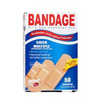 Purest Instant Aid Sheer Multiple Bandage (50 In 1 Pack) 2311492