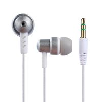 AutumnFall Universal 3.5mm Plug In-Ear Bass Stereo Earbuds Earphones Without Mic For Samsung/Xiaomi/iPhone Smartphones,Style 2 (Sliver)