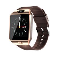Qidoou Smart Watch Bluetooth Fitness Tracker Android iOS Compatible Smartwatch of SIM SD Card Slot, Waterproof Pedometer Sleep Calorie Monitor Call/Message Music Clock for Women Kids Men (Brown)