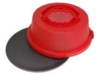 G & S Metal Products Company PBC45UH-HR ProBake Teflon Xtra Non-Stick Cake and Pastry Bakeware Carrier with Cover and Handles, 12'', Scarlet Red