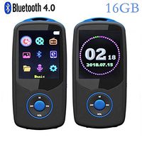 DeeFec 16GB Bluetooth4.0 MP3 Player with FM Radio, Voice Recorder, Supports 50 Hours Lossless Sound Quality Playback Music Player& Expandable up to 64GB - Blue