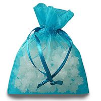 Turquoise Organza Bags | Quantity: 30 | Width: 3"