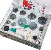 Chinese Cupping Therapy Set, 12pcs Vacuum Suction Acupuncture Cups with Pump for Cellulite Massage, Anti-Aging Therapy, Natural Pain Relief Treatment