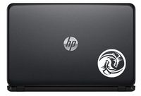 Dragon Circle Yin and Yang Vinyl Decal Sticker for Computer MacBook Laptop Ipad Electronics Home Window Custom Walls Cars Trucks Motorcycle Automobile and More (White)