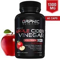 Extra Strength 1300mg Apple Cider Vinegar Capsules | Detox Pills | Prevent Bloating, Non-Stimulating | Detox, Cleanse, Manage Weight & Improve Digestion | Men & Women | Pack of 60