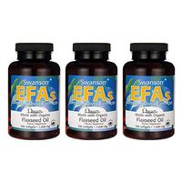 Swanson Flaxseed Oil (Omegatru) 1000 Milligrams 100 Sgels (3 Pack)