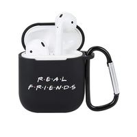 Rumbeast Classic TV Show Friends TPU AirPods Case, 2019 Newest Full Protective Shockproof Case Cover with Carabiner Keychain Compatible for Airpods 1 & 2 Charging Cases(Style 07)