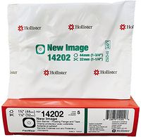 Hollister New Image Two-Piece Cut-to-Fit Flat FlexWear (Standard Wear) Skin Barrier with Floating Flange and Tape Border 1-1/4" Stoma Size (Box of 5 Each)