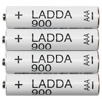 IKEA LADDA AAA High Capacity 900 mAH Ni-MH Pre-Charged Rechargeable Batteries (Made in Japan)