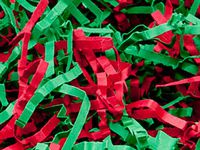 4oz Bag Heavy Duty RED & Green Gift Basket Shred Crinkle Paper Grass Filler Bedding nfLG -1825