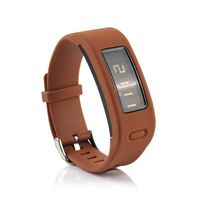 honecumi Replacement Bands Compatible with Garmin Vivofit Wristband Watch Strap for Men & Women-Garmin Vivofit 1 Replacement Watch Band/Strap/Bracelet with Metal Buckle Clip-Free Size-Coffee