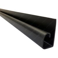 Small Hook Channel Cable Raceway - 1 Piece - 59" - Black