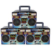 Boombox Party Favor Boxes 80s 90s Hip Hop Birthday Decorations 3ct (3ct Package)