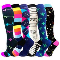 Compression Socks for Women & Men 20-30mmHg Best Knee High Stockings for Running Nurses Hiking Cycling Recovery