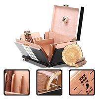 Household Supplies Cigar Box Humidity Box High-capacity Cigar Box Painted Cigar Box Large-capacity Cigar Box High-end Cigar Box Cigar Storage Box Cigar Box Humidifier Metal Hinge Cigar Accessories & H