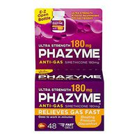 Phazyme Anti-Gas Ultra Strength 180 mg Softgels - 48 ct, Pack of 3