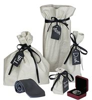 G.U.S. Reusable Gift Bags, Set of 4 - Made of Recycled Cotton