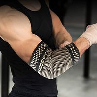 Elbow Brace Compression Sleeve - Elastic Support, Tendonitis Pain, Tennis Elbow, Golfer's Elbow, Arthritis, Bursitis, Basketball, Baseball, Football, Golf, Lifting, Sports