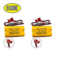(2 Pack) 2.4v 600mAh Battery Replacement Exit Sign Emergency Light NiCad Lithonia ELB2P401N Dantona CUSTOM-71 Batteries ANIC1158 Interstate NIC1158 PCHA4/5-2-SR-LC
