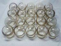 Chinese Massage Therapy. Set of 20 Glass Massage Cups. Cupping Jars, USSR