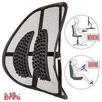 Comfortable Mesh Lumbar Support - Adjustable Breathable Seat Cushion - Orthopedic Lower Back Support - for All Office Chairs and Car Seats + Bonus Anti-Slip Car Mat…