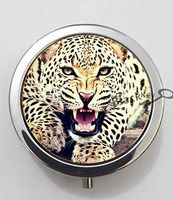 BlackKey Animal Leopard 3-Compartment Decorative Pocket Gift Box Case Organizer for Pill, Color 1 -1815