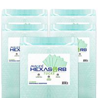 Hexasorb Tucks Disposable Underpads 28 x 70 Inch Hospital Mint Heavy Absorbency Quilted Fluff Polymer Core with Dual Tuckable Bed Flaps, 1600mL Heavy Absorption, 5-Pack (75)