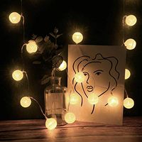 8 Function 20 Lights,Remote Control Color Cotton Ball Decorative Light Strings for Festival Livingroom Bedroom Decoration