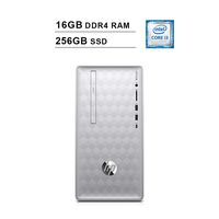 HP 2019 Pavilion 590 Desktop (Intel Quad Core i3-8100 3.6 GHz, 16GB RAM, 256GB SSD, Intel UHD Graphics 630, Bluetooth, HDMI, DVD, Windows 10 Home) (Renewed)