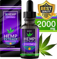 Hemp Oil 2000MG. Anxiety Reducer. Pain Relief. Natural Sleep Aid. Weight Management .with Natural Mint Flavor. (1)