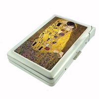 Gustav Klimt The Kiss Double-Sided Cigarette Case with lighter, ID Holder, and Wallet D-250