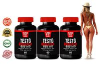 Testosterone Booster for Men - TESTOBOOSTER 855 with Fenugreek, L-Citrulline, Zinc, Tribulus Terrestris, Nettle Leaf, Ginseng and Vitamin D (3 Bottles 180 Capsules)