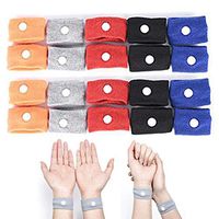 WarmShine 20 Pack Anti Nausea Wrist Bands Anti Nausea Car Sea Sick Sickness Nausea Relief Acupressure Wrist Bands for Car Sea Van Plane, 5 Colors