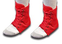 2 Pack! SafeTGard Lace Up Ankle Brace (Red, Medium)
