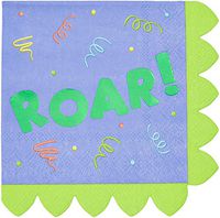 Blue Panda Dinosaur Party Napkins (50 Pack) 6.5 Inches