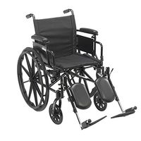 Drive Cruiser X4 Lightweight Dual Axle Wheelchair with Adjustable Detachable Arms, Desk Arms, Elevating Leg Rests, 20" Seat, Model - CX420ADDA-ELR