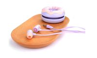 Donuts Macarons Cute Wired Earphone Candy Color Girl Earphones Case Storage Box in-Ear for Smartphone mp3 Portable Headset